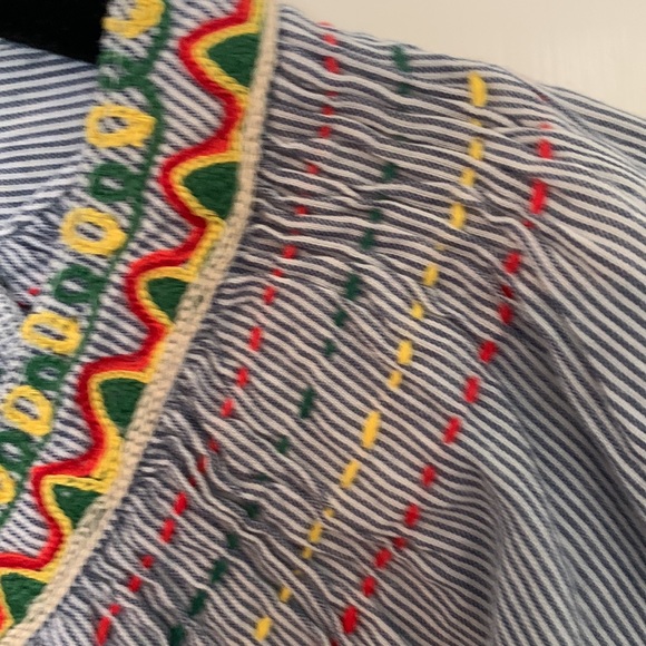 Velvet by Graham & Spencer Women's Neena Embroidered Smocked Shirt - Picture 6 of 10